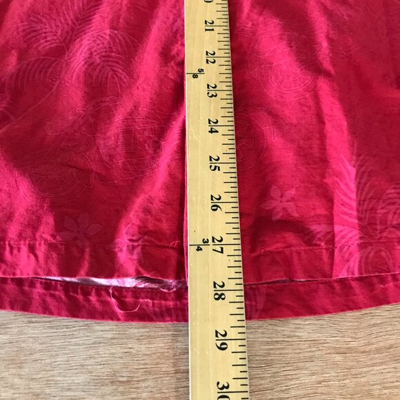 Bishop Street Shirt Men L Red Motorcycle Floral Button Up Pocket Short Sleeve - Picture 6 of 11